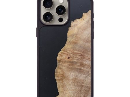 iPhone 15 Pro Max Wood+Resin Phone Case - Marsha (Pure Black, 681700) Discount