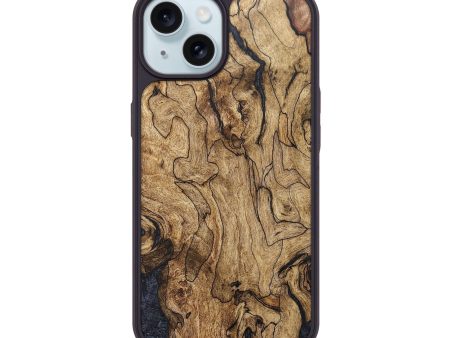 iPhone 15 Wood+Resin Phone Case - Reid (Wood Burl, 681695) on Sale