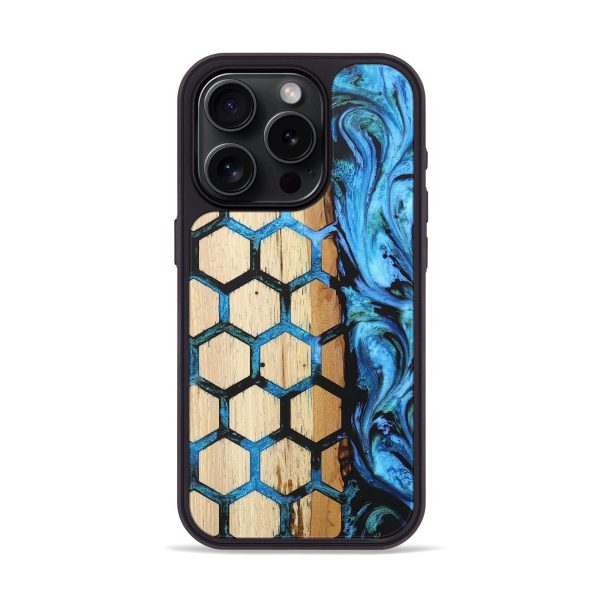 iPhone 15 Pro Wood+Resin Phone Case - Harrison (Pattern, 681718) Discount