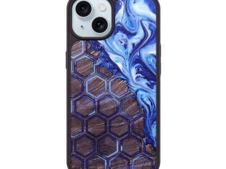 iPhone 15 Wood+Resin Phone Case - Jeanne (Pattern, 681717) Fashion