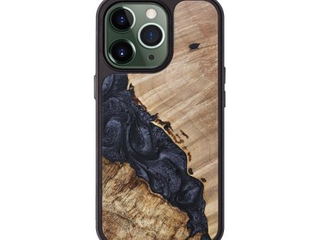 iPhone 13 Pro Wood+Resin Phone Case - Mekhi (Pure Black, 681701) For Discount