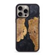 iPhone 15 Pro Max Wood+Resin Phone Case - Mae (Pure Black, 681703) For Sale