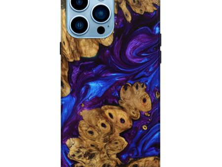 iPhone 14 Pro Max Wood+Resin Live Edge Phone Case - Guadalupe (Purple, 680541) Fashion