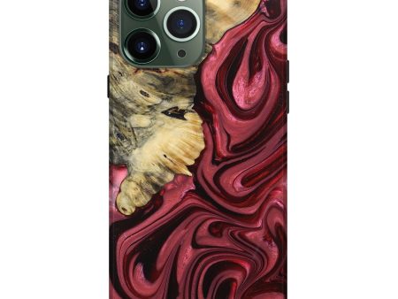 iPhone 13 Pro Max Wood+Resin Live Edge Phone Case - Ernestine (Red, 680145) Online now