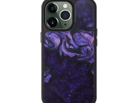 iPhone 13 Pro Wood+Resin Phone Case - Marquita (Purple, 681580) For Cheap