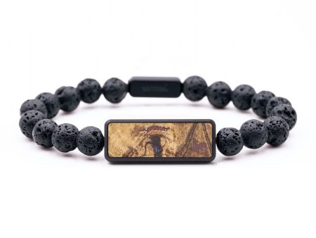 Lava Bead Wood+Resin Bracelet - Etta (Wood Burl, 682394) Fashion