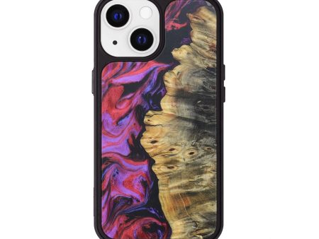 iPhone 13 Wood+Resin Phone Case - Isaiah (Red, 680913) For Sale