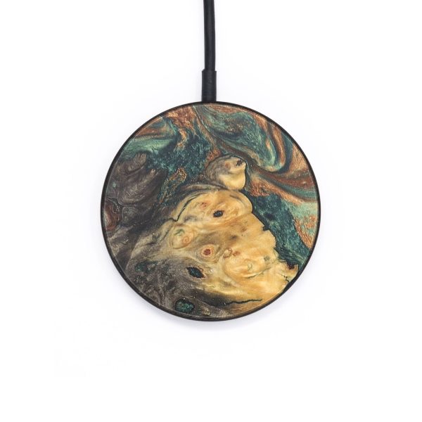 Circle Wood+Resin Wireless Charger - Chance (Green, 682431) Sale