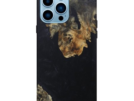 iPhone 14 Pro Max Wood+Resin Live Edge Phone Case - Juan (Pure Black, 681838) Supply