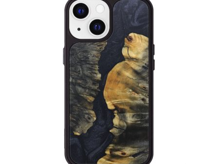 iPhone 13 Wood+Resin Phone Case - Wade (Pure Black, 679457) on Sale