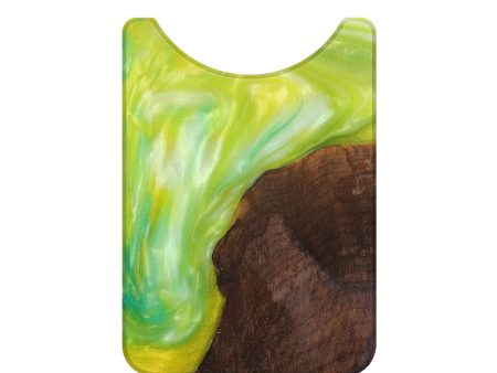 Live Edge Wood+Resin Wallet - Shaun (Green, 680887) Hot on Sale