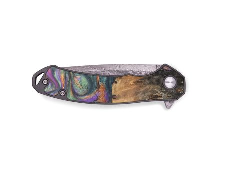 EDC Wood+Resin Pocket Knife - Marjorie (Green, 679535) For Cheap