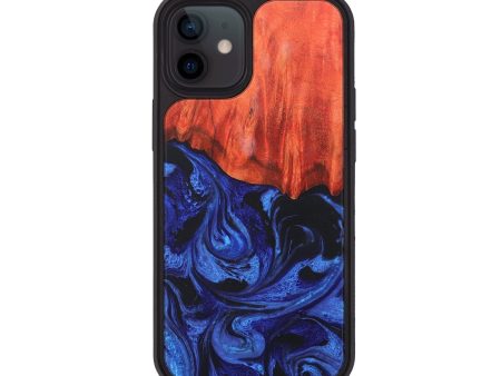 iPhone 12 Wood+Resin Phone Case - Josue (Blue, 679477) Sale