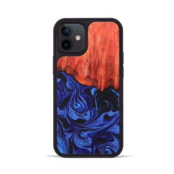 iPhone 12 Wood+Resin Phone Case - Josue (Blue, 679477) Sale