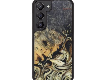 Galaxy S23 Wood+Resin Phone Case - James (Black & White, 681215) Cheap