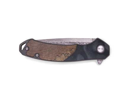 EDC Wood+Resin Pocket Knife - Tommy (Pure Black, 678897) Fashion