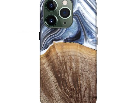 iPhone 13 Pro Wood+Resin Live Edge Phone Case - Maddox (Blue, 682218) Discount