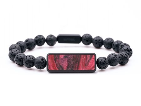 Lava Bead ResinArt Bracelet - Gideon (Red, 679684) For Sale