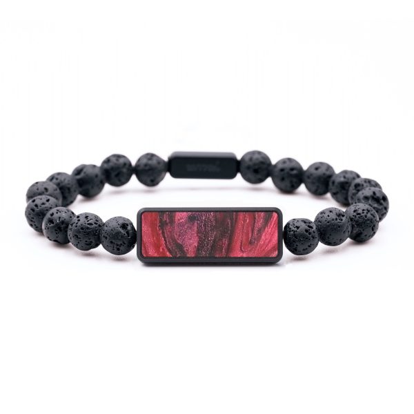 Lava Bead ResinArt Bracelet - Gideon (Red, 679684) For Sale