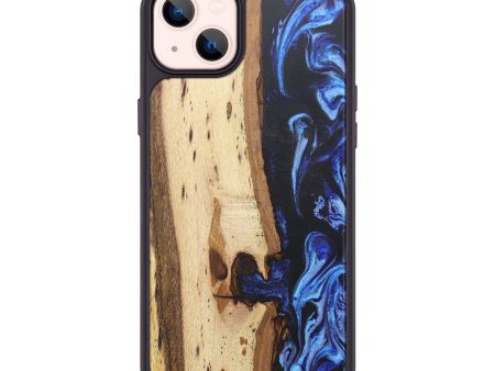 iPhone 14 Plus Wood+Resin Phone Case - Muhammad (Blue, 680745) For Cheap