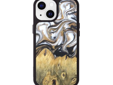 iPhone 13 Wood+Resin Phone Case - Wallace (Black & White, 677949) Sale