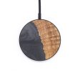 Circle Wood+Resin Wireless Charger - Carolyn (Pure Black, 678151) Supply