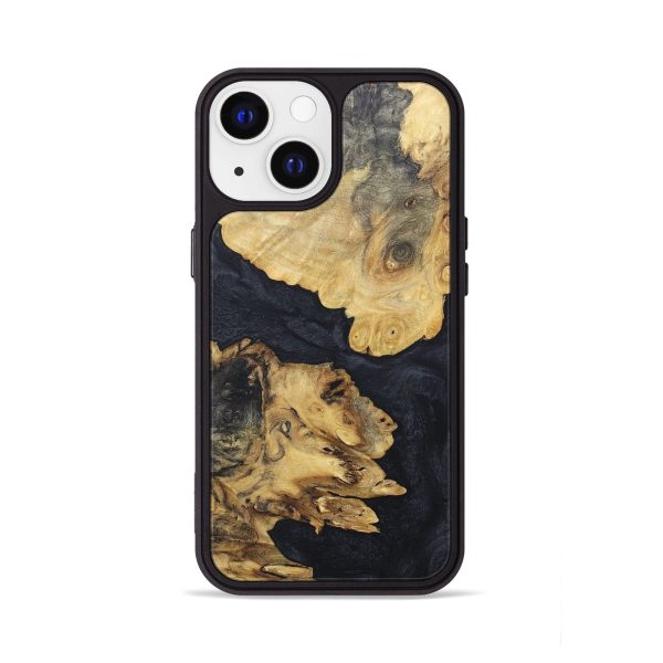 iPhone 13 Wood+Resin Phone Case - Tucker (Pure Black, 679448) Online Hot Sale