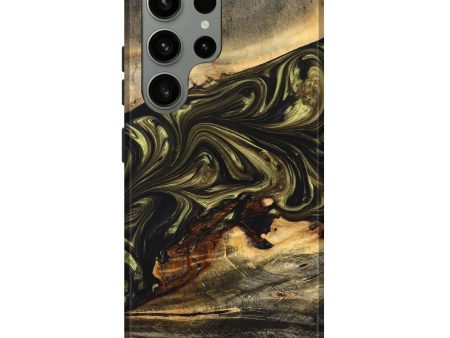 Galaxy S23 Ultra Wood+Resin Live Edge Phone Case - Alec (Green, 682020) Fashion