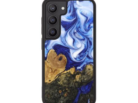 Galaxy S23 Wood+Resin Phone Case - Doug (Blue, 680206) Hot on Sale