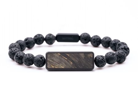 Lava Bead Wood+Resin Bracelet - Alicia (Wood Burl, 682364) Online Hot Sale