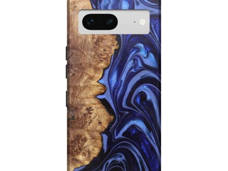 Pixel 7 Wood+Resin Live Edge Phone Case - Sophia (Blue, 682501) Online now