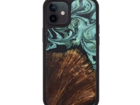 iPhone 12 Wood+Resin Phone Case - Caitlin (Green, 679215) Hot on Sale