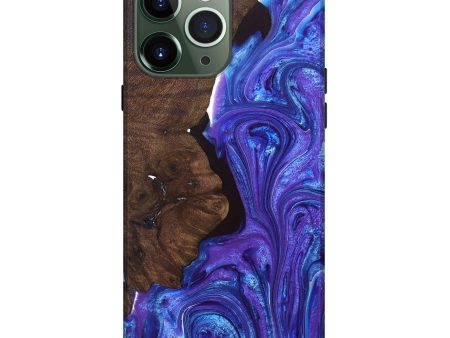 iPhone 13 Pro Max Wood+Resin Live Edge Phone Case - Rachelle (Purple, 677500) For Sale