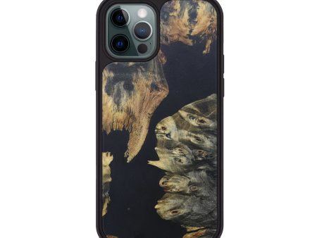 iPhone 12 Pro Wood+Resin Phone Case - Kameron (Pure Black, 680598) Sale