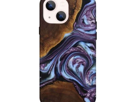 iPhone 13 Wood+Resin Live Edge Phone Case - Billie (Purple, 681244) Online Sale