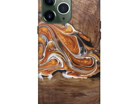 iPhone 13 Pro Max Wood+Resin Live Edge Phone Case - Blair (Black & White, 682530) For Discount