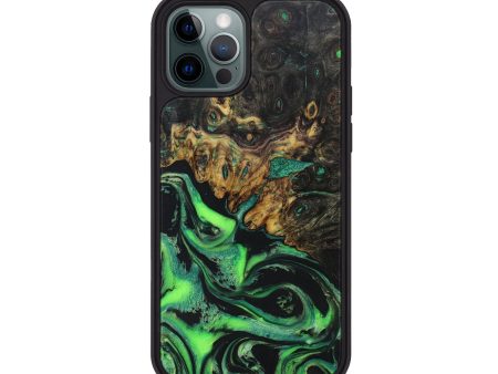 iPhone 12 Pro Wood+Resin Phone Case - Sullivan (Green, 680275) Hot on Sale