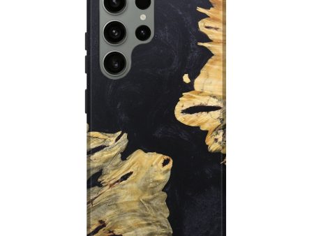 Galaxy S23 Ultra Wood+Resin Live Edge Phone Case - Alvin (Pure Black, 680842) Discount