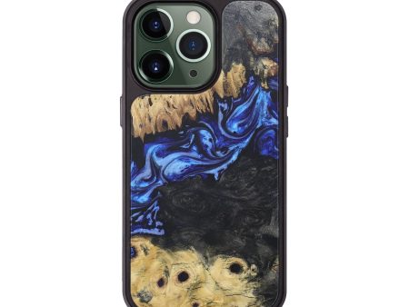 iPhone 13 Pro Wood+Resin Phone Case - Lincoln (Blue, 680918) Online now