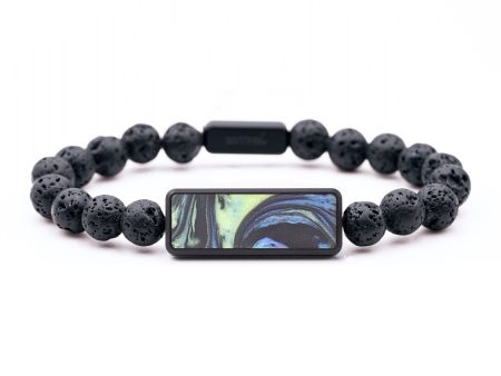 Lava Bead ResinArt Bracelet - Terrance (Green, 679959) Supply