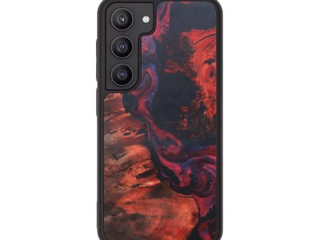 Galaxy S23 Wood+Resin Phone Case - Dante (Red, 681487) For Cheap