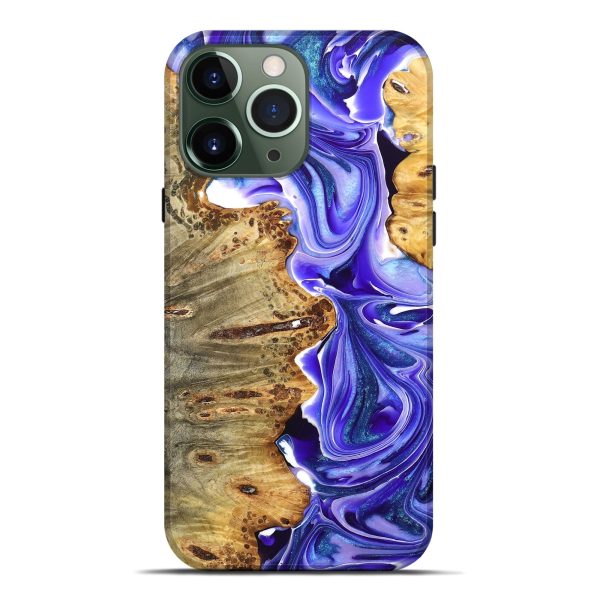 iPhone 13 Pro Max Wood+Resin Live Edge Phone Case - Sergio (Purple, 680932) Fashion