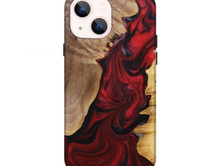 iPhone 13 Wood+Resin Live Edge Phone Case - Ellen (Red, 680574) Hot on Sale