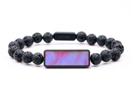 Lava Bead ResinArt Bracelet - Alexis (Purple, 678167) For Sale