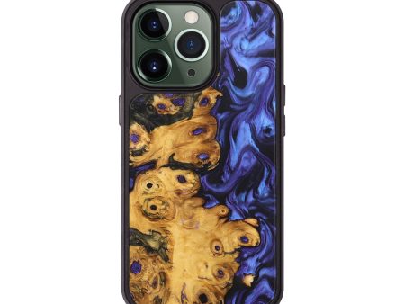 iPhone 13 Pro Wood+Resin Phone Case - Asher (Purple, 680388) For Cheap