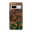 Pixel 7 Wood+Resin Live Edge Phone Case - Imani (Green, 681829) Online Sale