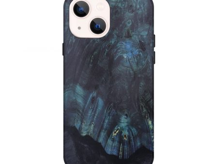 iPhone 13 Wood+Resin Live Edge Phone Case - Cynthia (Pure Black, 679107) Cheap