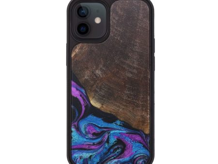 iPhone 12 Wood+Resin Phone Case - Ian (Purple, 680703) Cheap