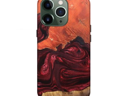 iPhone 13 Pro Wood+Resin Live Edge Phone Case - Braylon (Red, 682485) on Sale