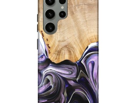 Galaxy S23 Ultra Wood+Resin Live Edge Phone Case - Gerard (Purple, 680931) Sale